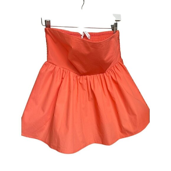 SUSANA MONACO PEACH/PINK Strapless Ruffled Tube Top With Smocked Back, MEDIUM - Picture 2 of 7